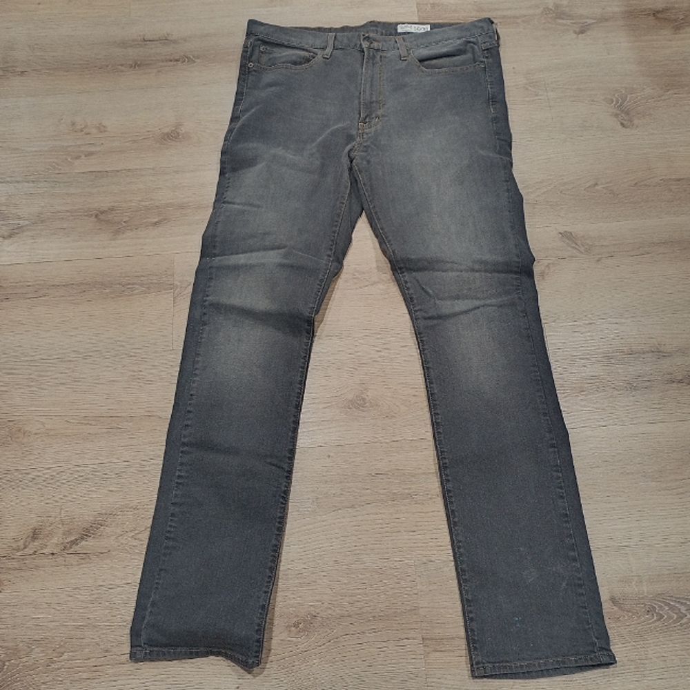 Men's Cremieux Brand Premium Denim Stone Wash Gray Straight Leg Jean